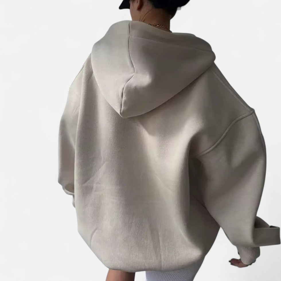 Sweatshirt mit Kragen und Oversize Passform