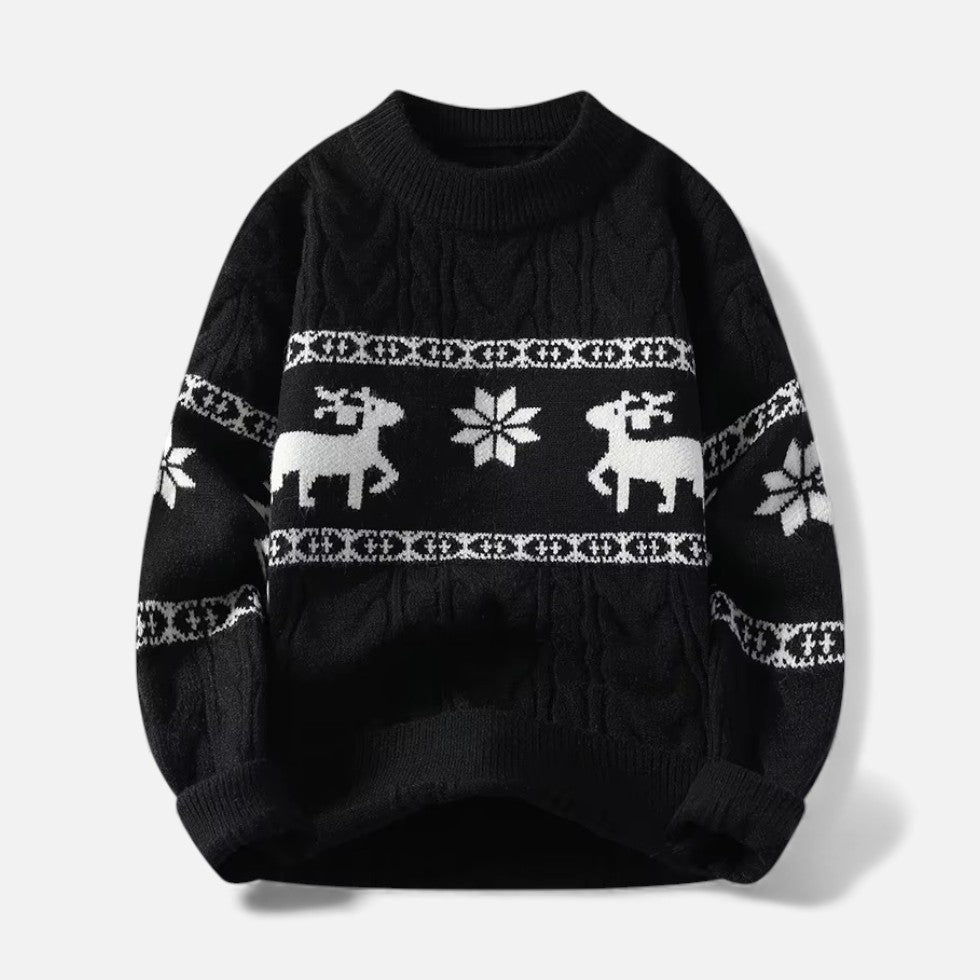Weihnachtspullover mit Rentiermotiv