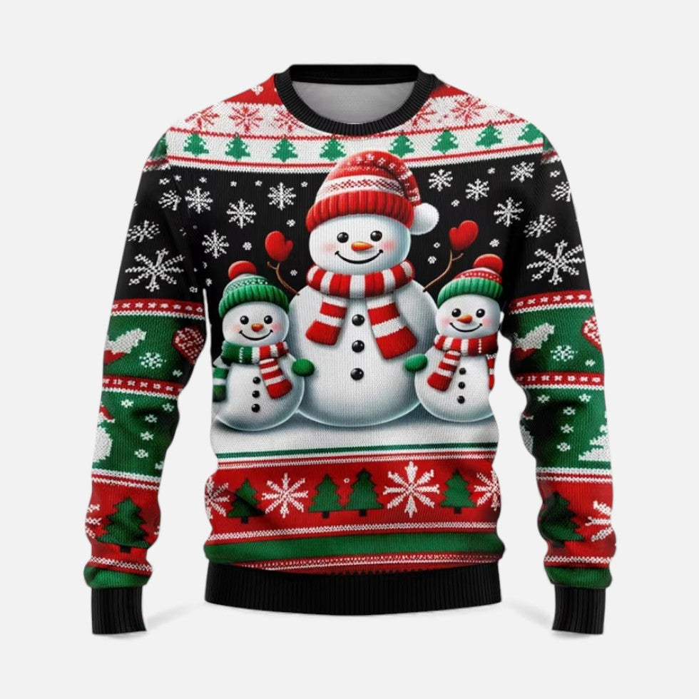 Weihnachtspullover Herren mit Winterlandschaft Motiv