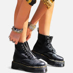 Unisex Schnürstiefeletten mit Plateauprofil