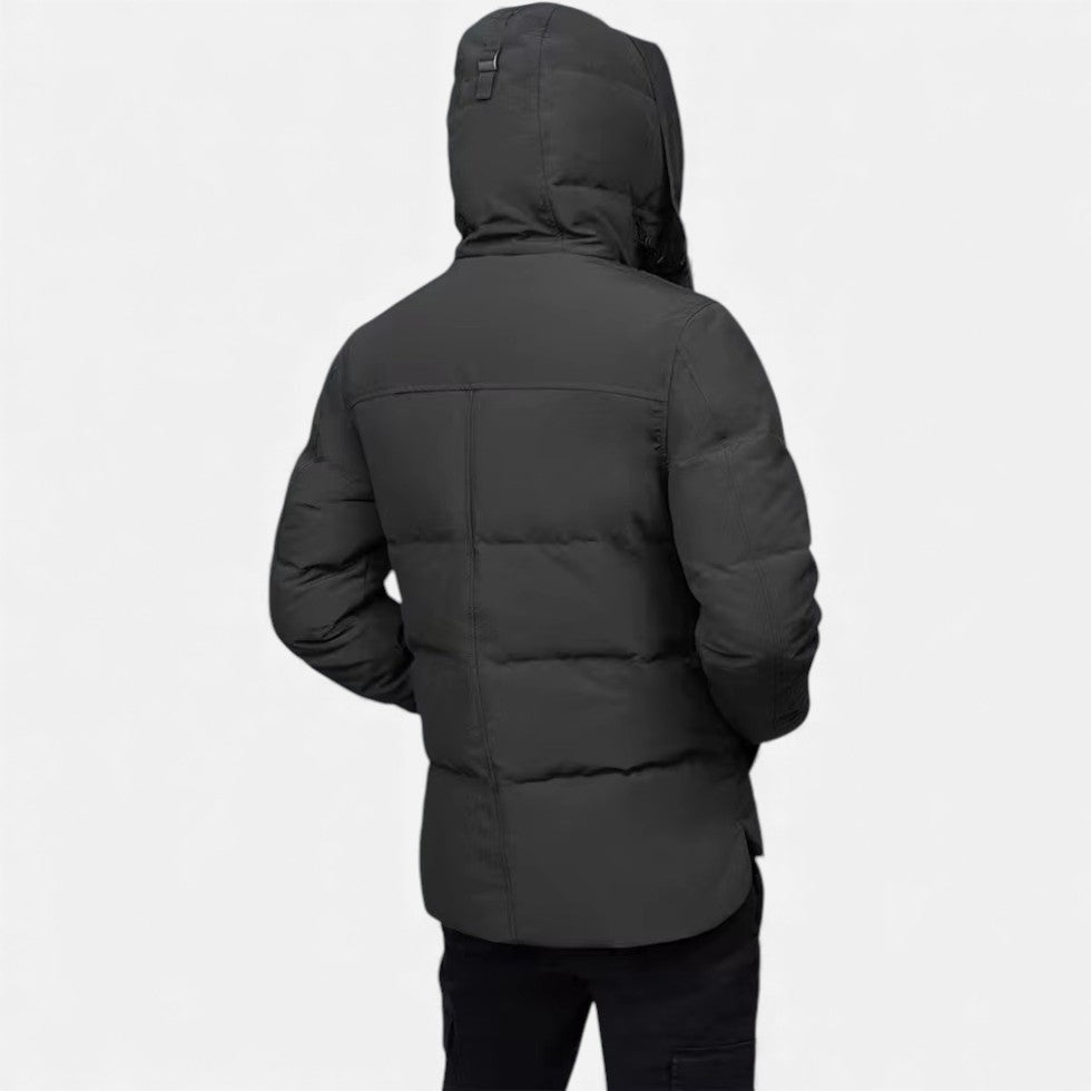 Herren Winter Steppjacke mit Kapuze