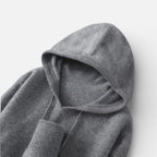 Kaschmir Strick Kapuzenpullover für Damen