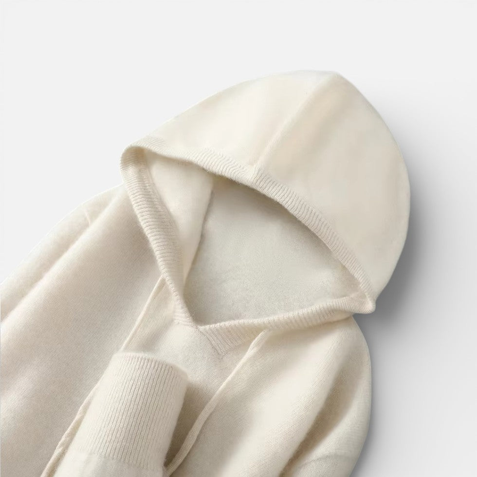 Kaschmir Strick Kapuzenpullover für Damen