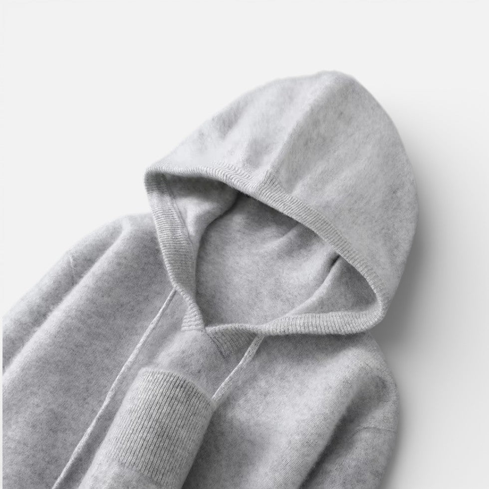 Kaschmir Strick Kapuzenpullover für Damen