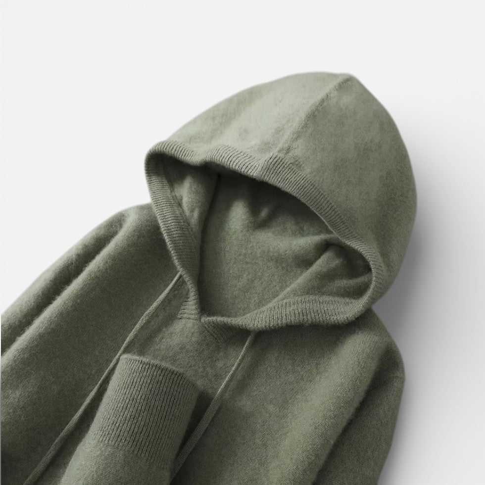 Kaschmir Strick Kapuzenpullover für Damen