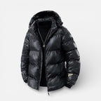 Herren Steppjacke mit Kapuze und Reissverschluss