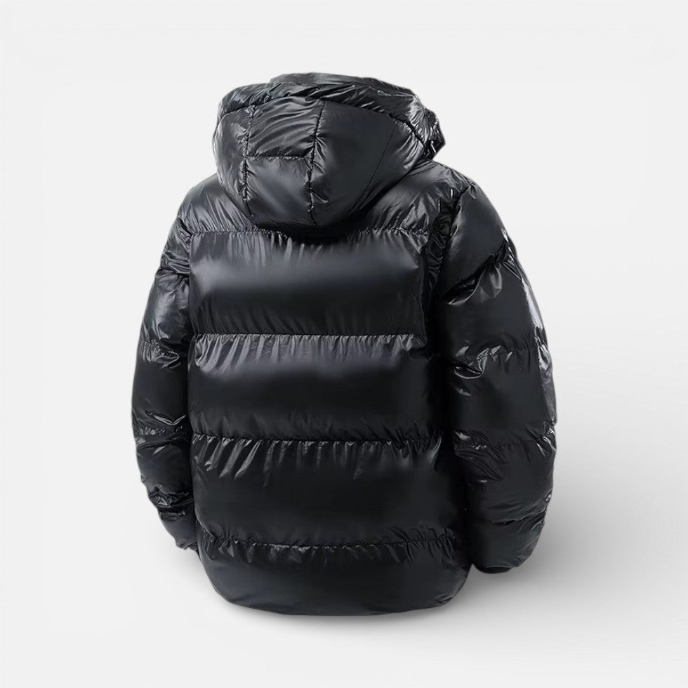 Herren Steppjacke mit Kapuze und Reissverschluss