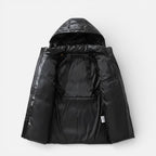 Herren Steppjacke mit Kapuze und Reissverschluss