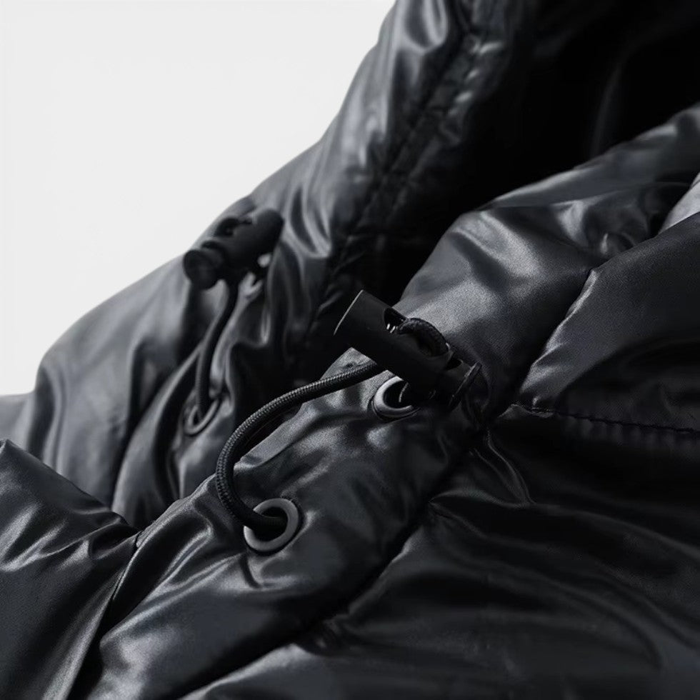 Herren Steppjacke mit Kapuze und Reissverschluss