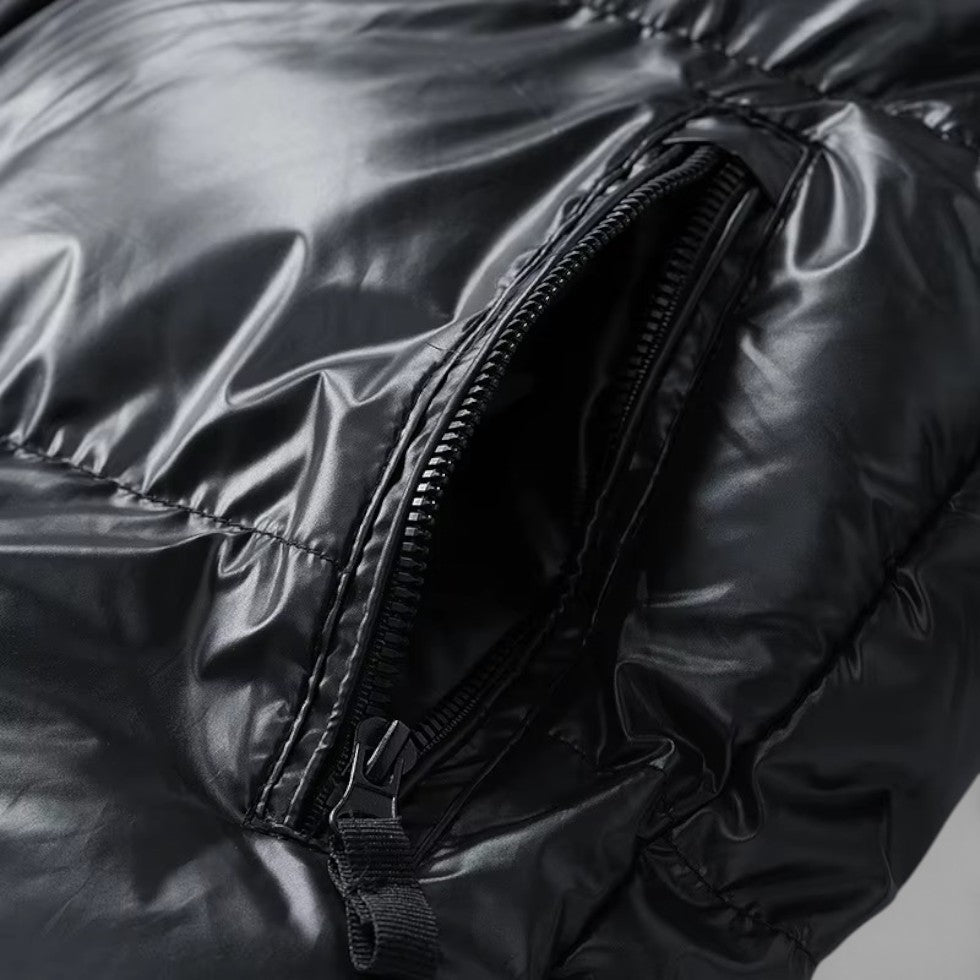 Herren Steppjacke mit Kapuze und Reissverschluss