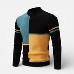 Herren Strickpullover aus Wollmischung mit modernem Muster