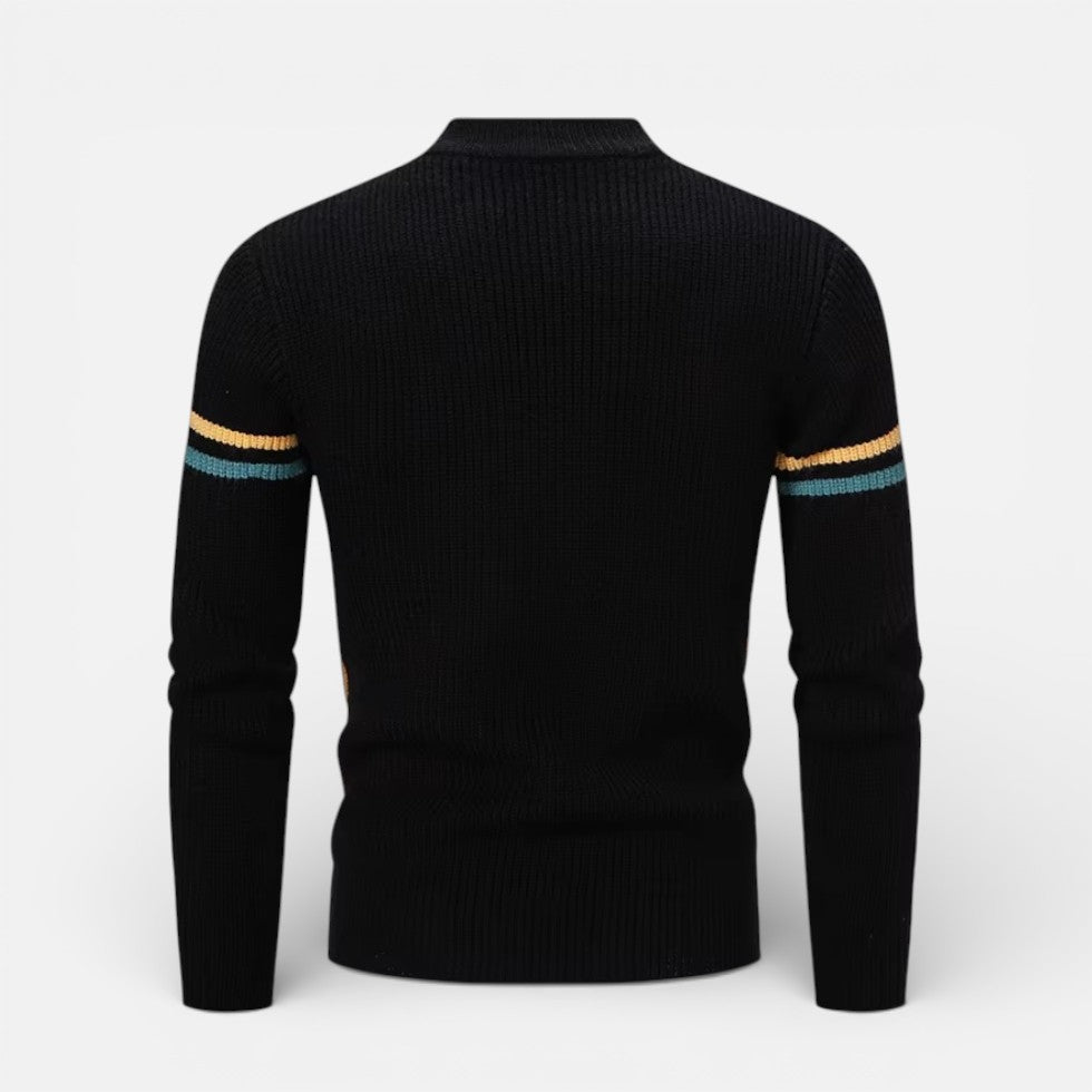 Herren Strickpullover aus Wollmischung mit modernem Muster