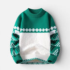 Herren Strickpullover aus Wollmischung mit strukturiertem Muster