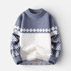 Herren Strickpullover aus Wollmischung mit strukturiertem Muster