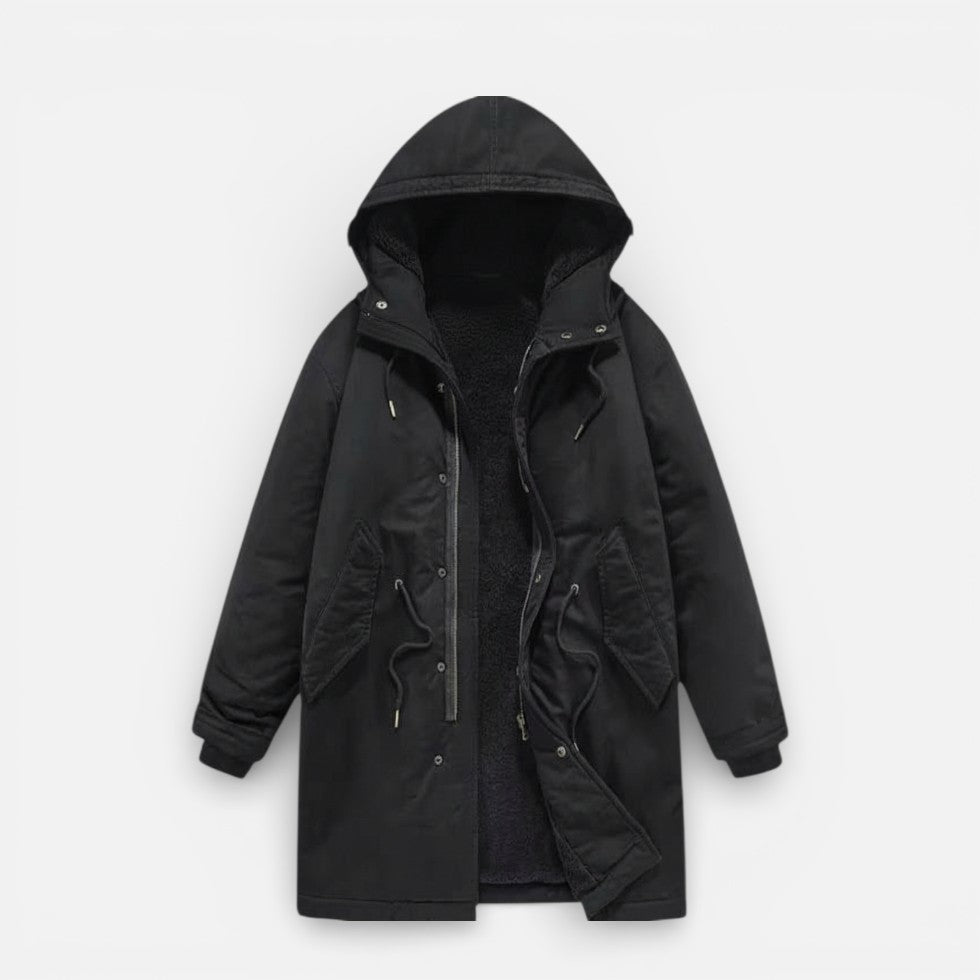 Herren Winterjacke mit Kapuze und warmem Innenfutter