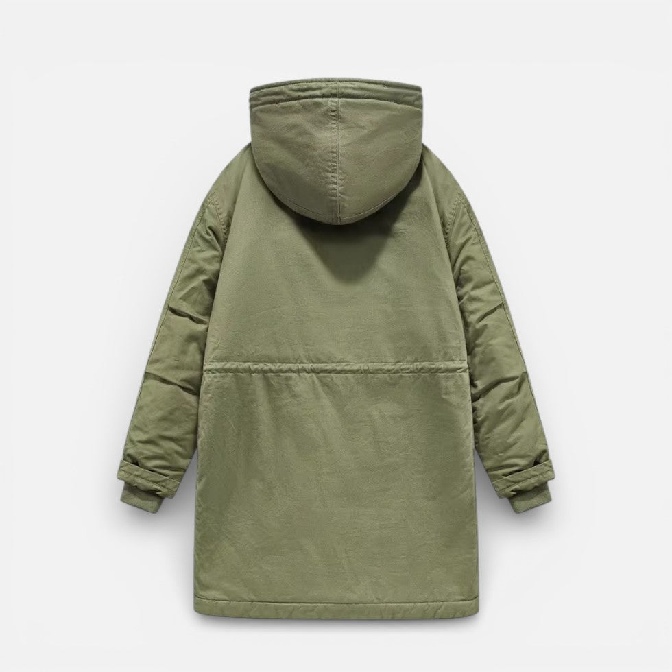 Herren Winterjacke mit Kapuze und warmem Innenfutter