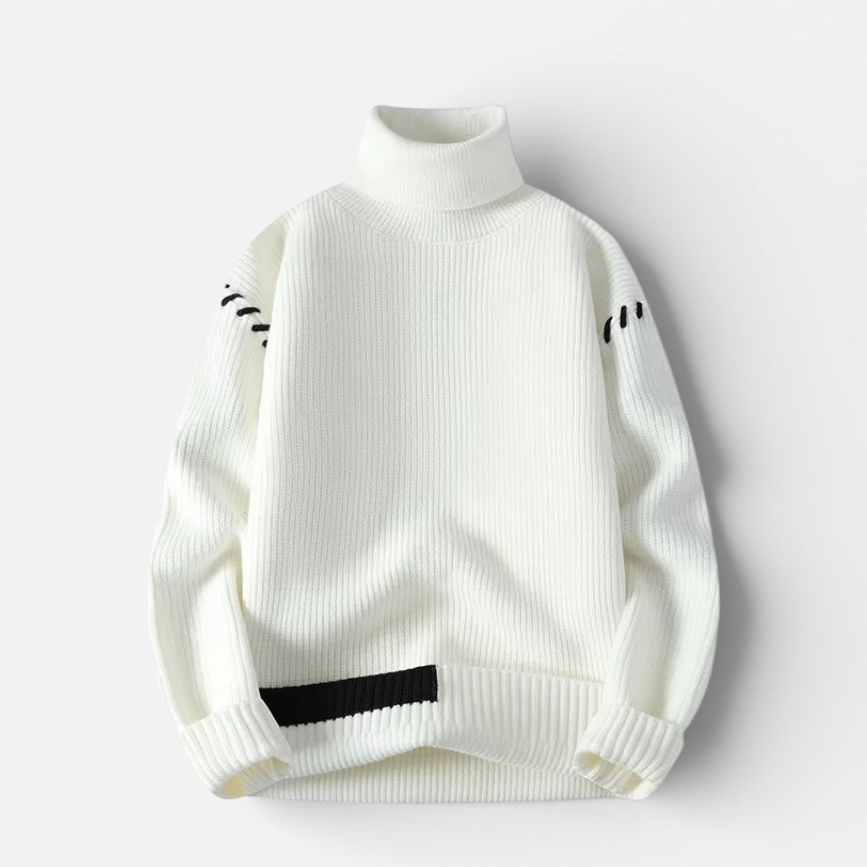 Herren Knitted Rollkragen Strickpullover