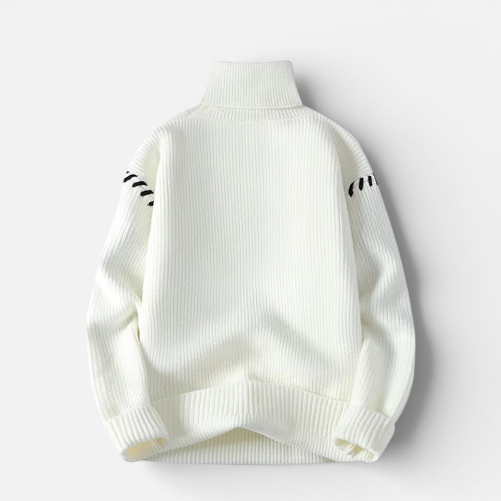 Herren Knitted Rollkragen Strickpullover