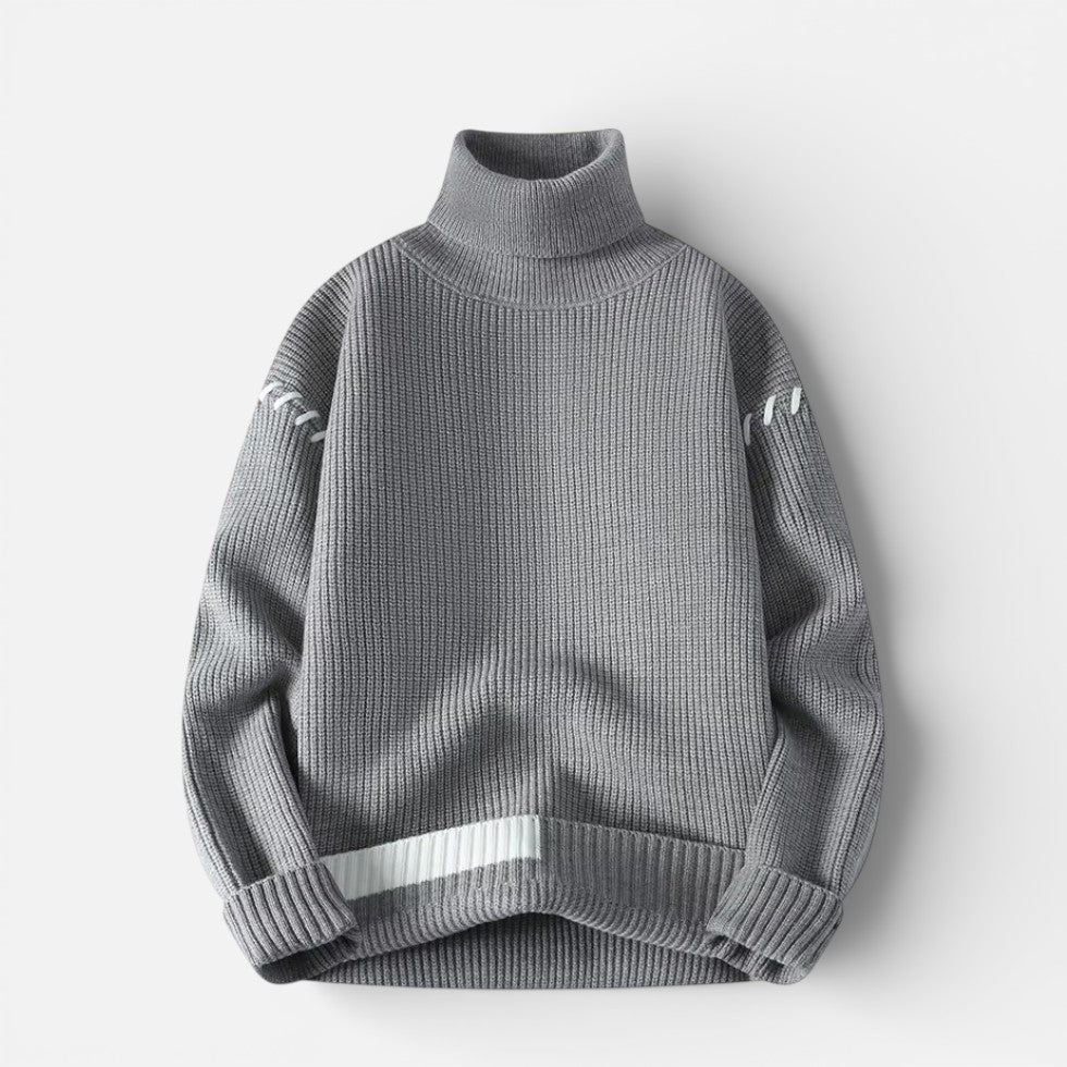 Herren Knitted Rollkragen Strickpullover