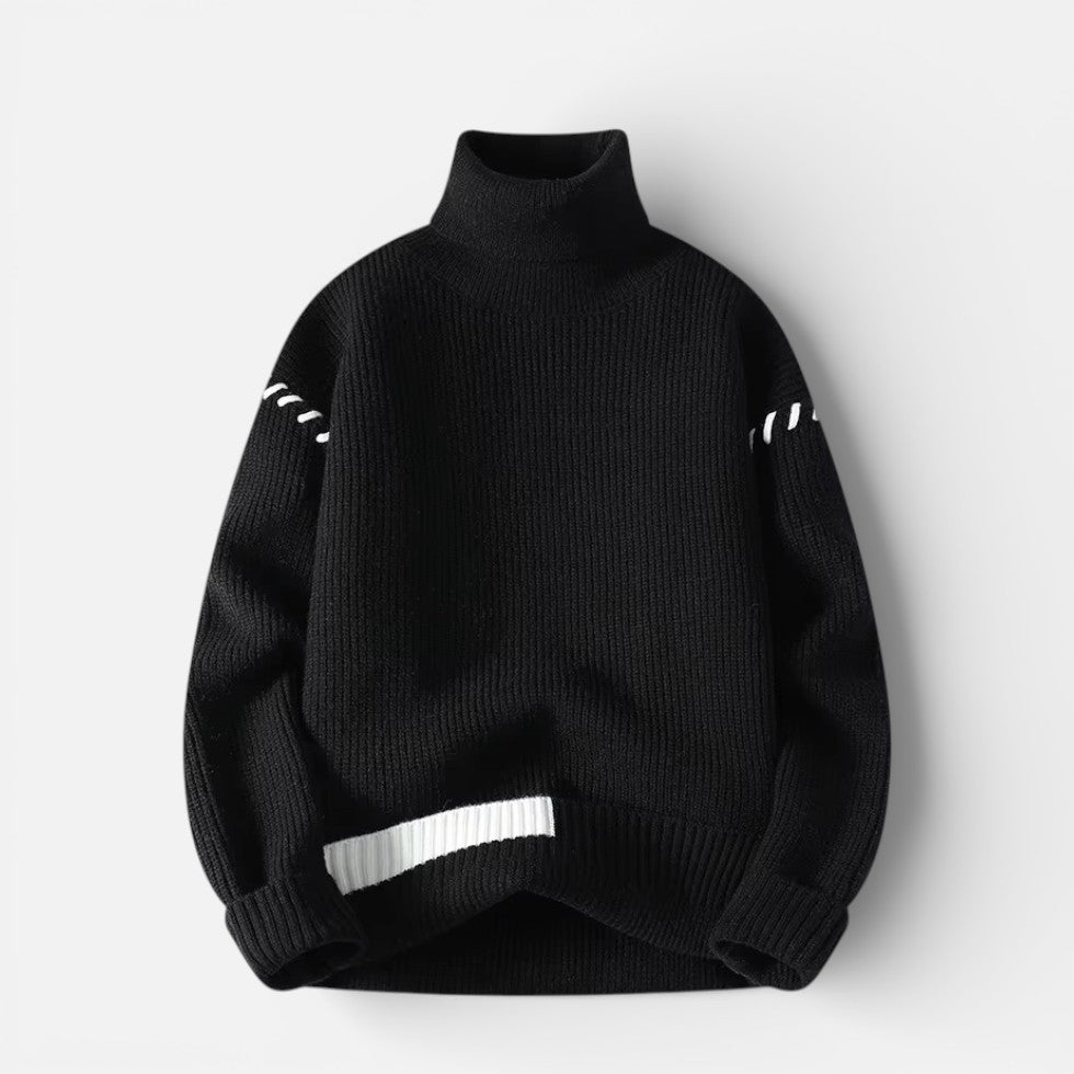Herren Knitted Rollkragen Strickpullover