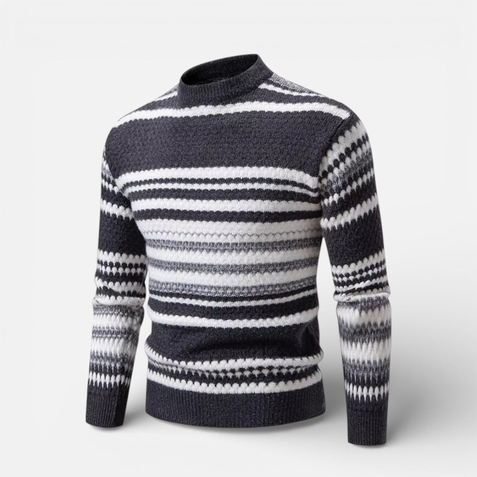 Herren Knitted Strickpullover mit Streifenmuster