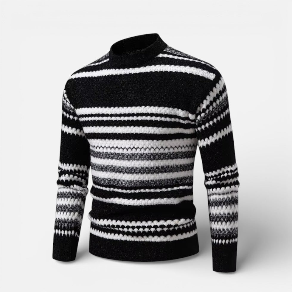 Herren Knitted Strickpullover mit Streifenmuster