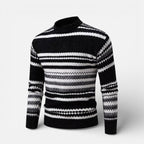 Herren Knitted Strickpullover mit Streifenmuster