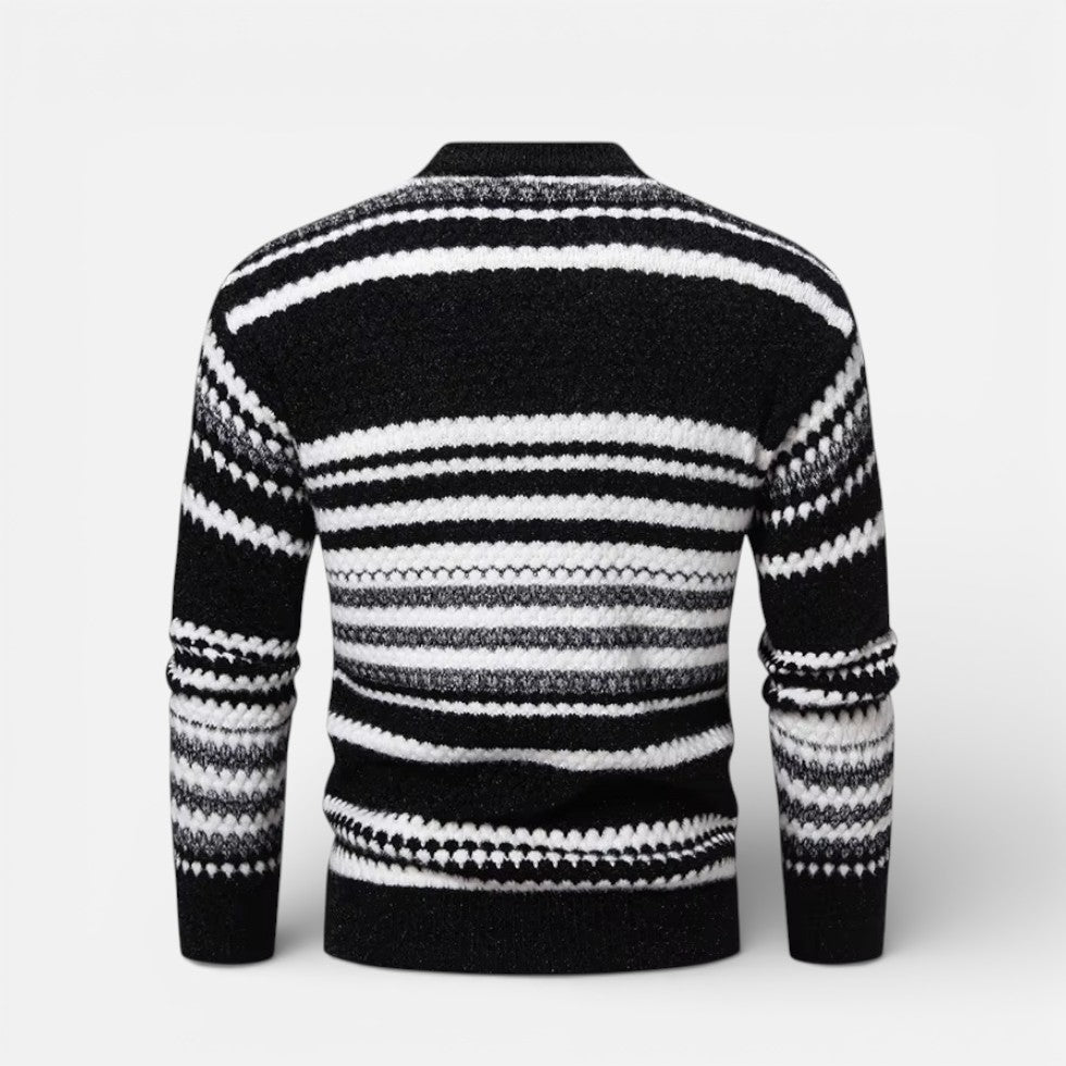 Herren Knitted Strickpullover mit Streifenmuster