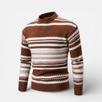 Herren Knitted Strickpullover mit Streifenmuster
