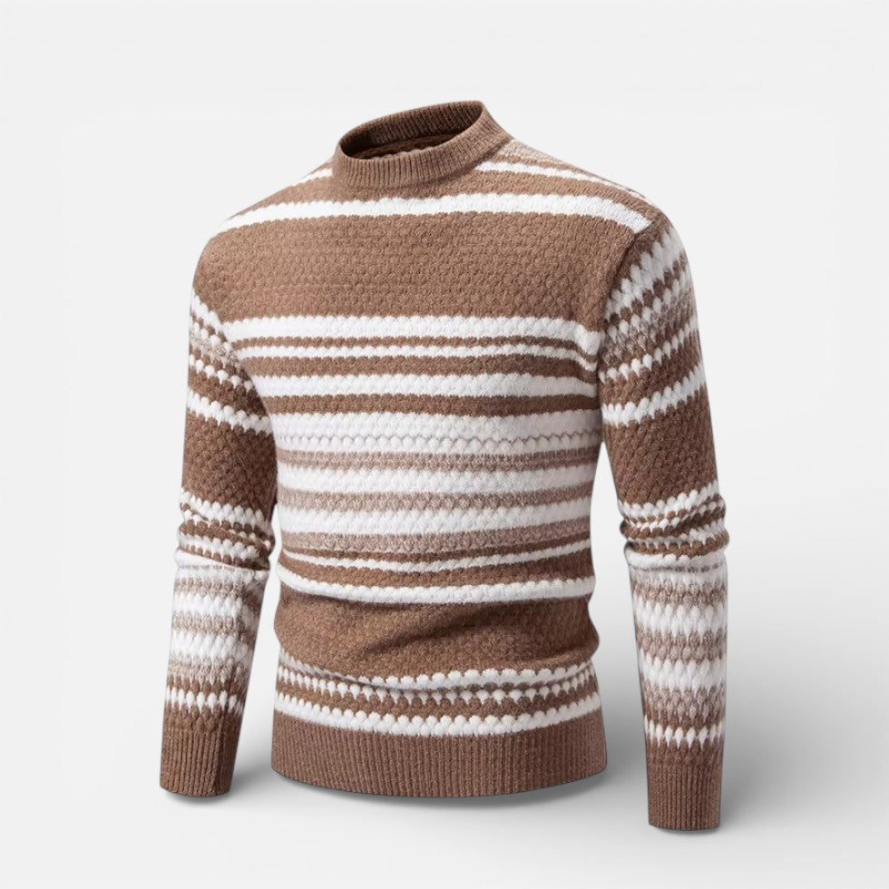 Herren Knitted Strickpullover mit Streifenmuster