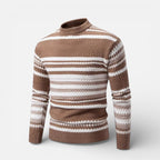 Herren Knitted Strickpullover mit Streifenmuster
