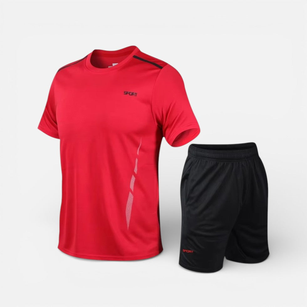 Herren Sport Set mit Kurzarmshirt und Trainingsshorts