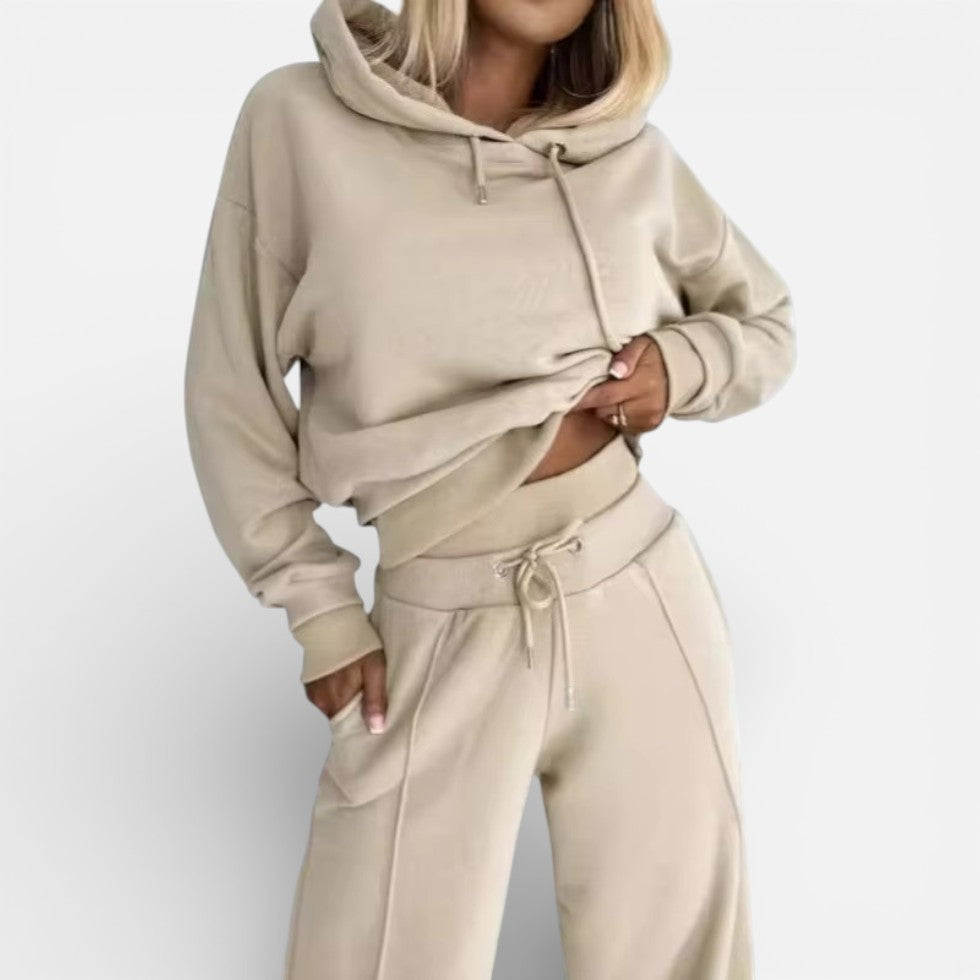 Damen Zweiteiliges Freizeitset mit Kapuzenpullover und Jogginghose