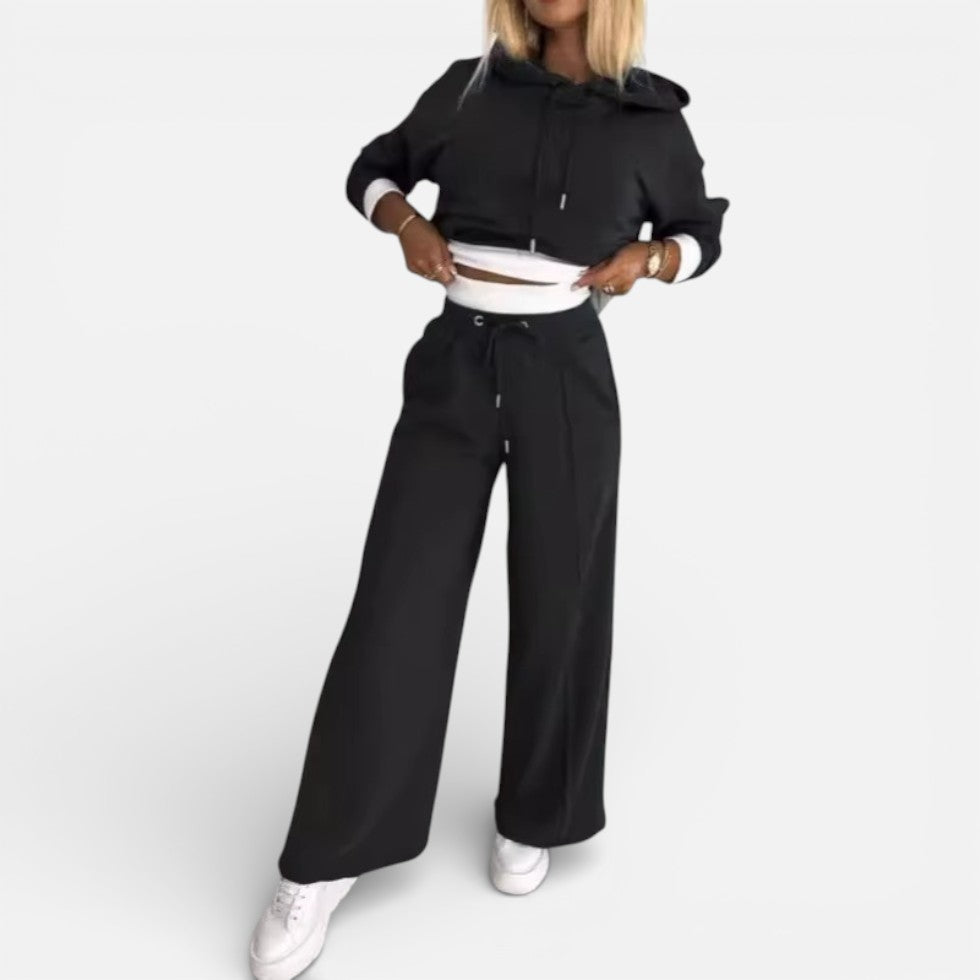 Damen Zweiteiliges Freizeitset mit Kapuzenpullover und Jogginghose