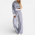Damen Zweiteiliges Freizeitset mit Kapuzenpullover und Jogginghose