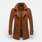 Herren Mantel mit Stehkragen und Reissverschluss