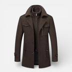 Herren Mantel mit Stehkragen und Reissverschluss