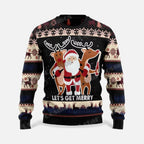 Weihnachtspullover Herren mit Humorvollem Partyprint