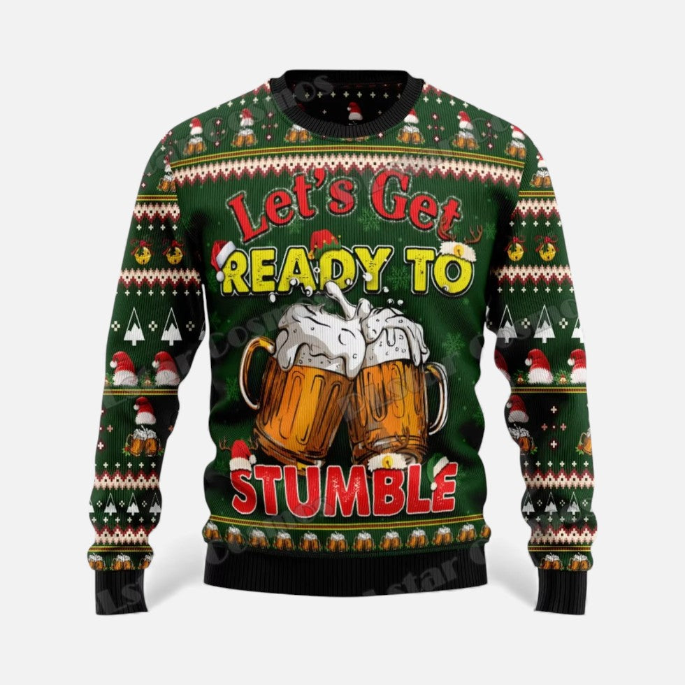 Weihnachtspullover Herren mit Humorvollem Partyprint