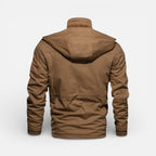 Herren Winterjacke mit Stehkragen und Knopfverschluss