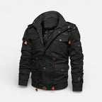 Herren Winterjacke mit Stehkragen und Knopfverschluss
