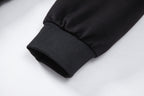 Herren Hybrid-Daunenjacke mit Kapuze und Frottee-Ärmeln – Steppjacke mit Samtfutter, Herbst Winter