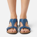 Orthopädische Sandalen Offene Zehen Klettverschluss Flach