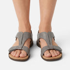 Orthopädische Sandalen Offene Zehen Klettverschluss Flach