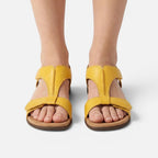Orthopädische Sandalen Offene Zehen Klettverschluss Flach