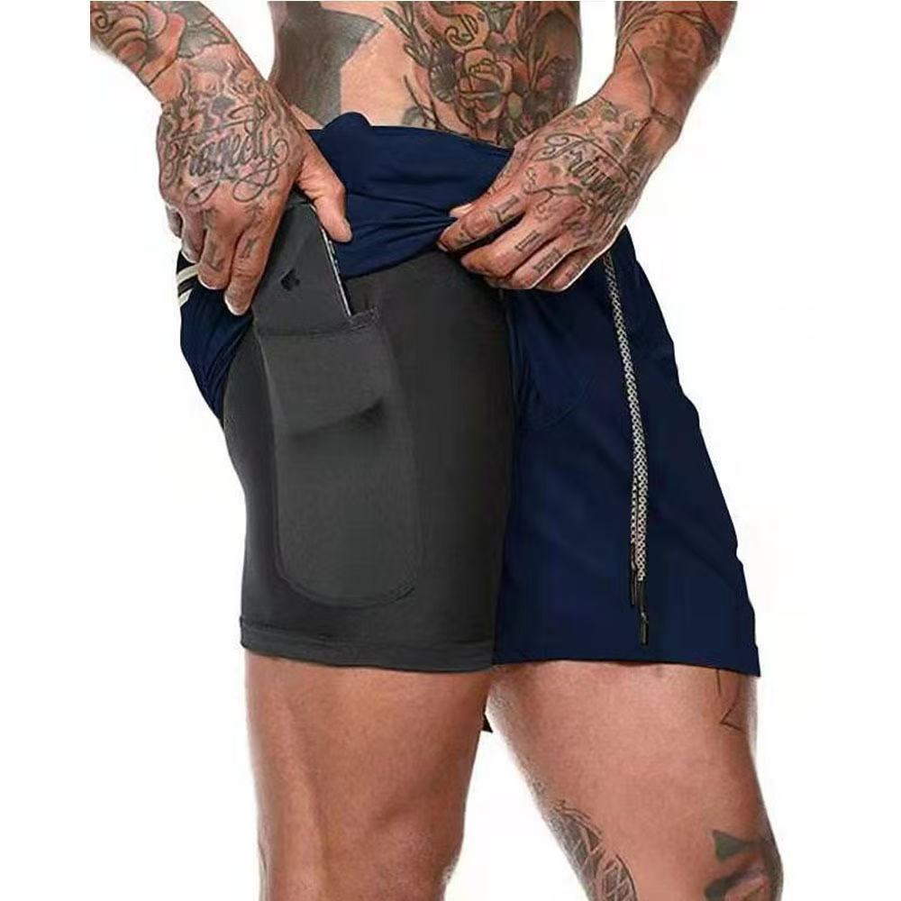 Herren Trainingsshorts mit integrierter Handytasche