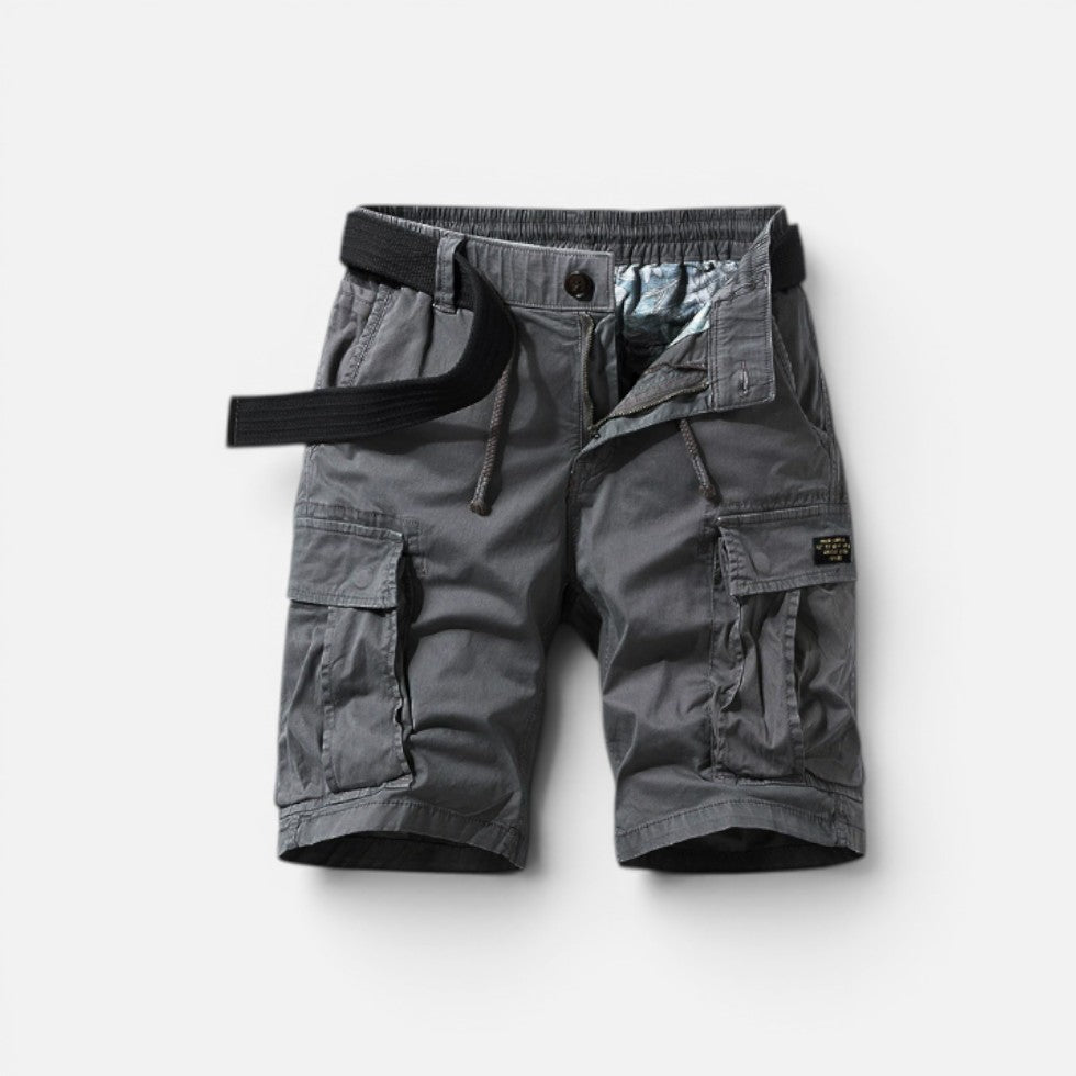 Cargo-shorts til mænd med lommer og elastisk linning