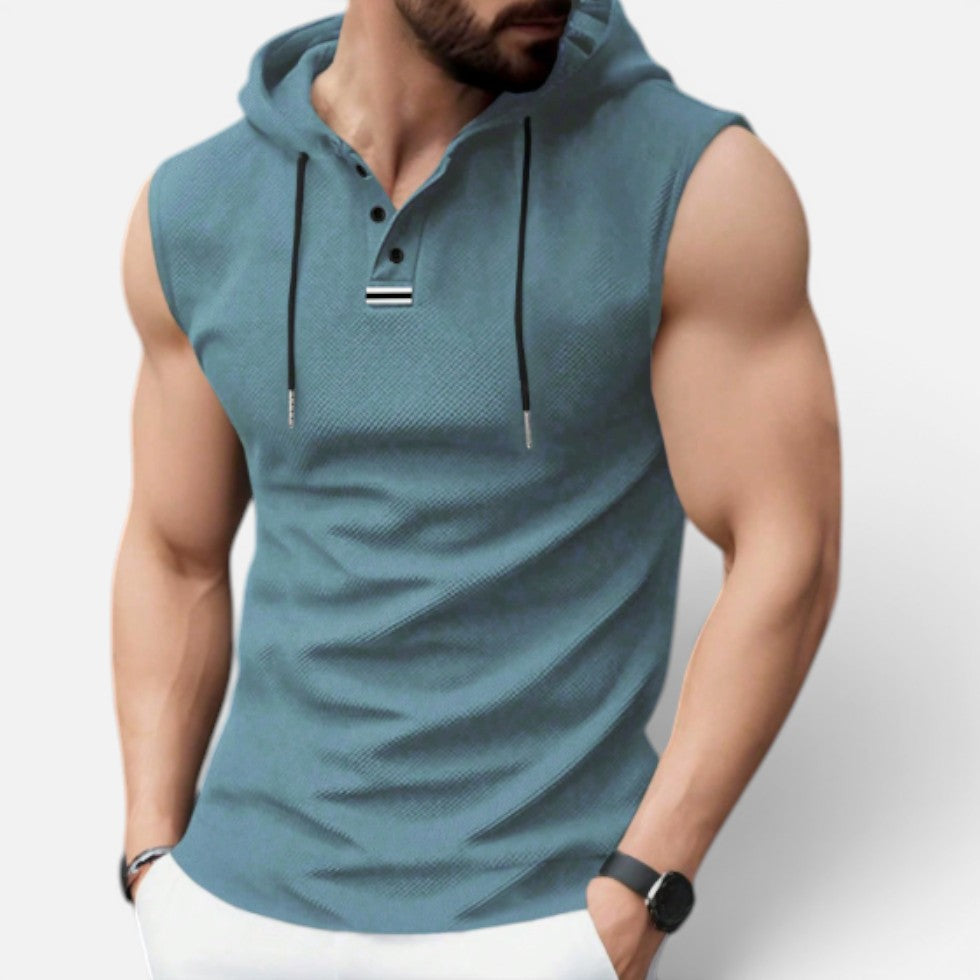 Herren ärmelloses Kapuzenshirt für sportliche Freizeitlooks
