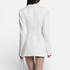 Taillierter Damen Blazer im Kleid Stil mit Revers