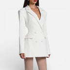 Taillierter Damen Blazer im Kleid Stil mit Revers